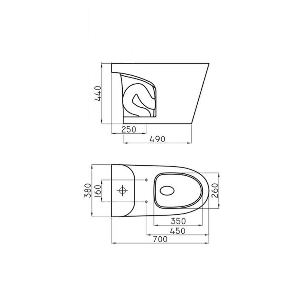 FERRUM MARINA INODORO LARGO 6LTS IHLMJ MAR-IN-007-BL