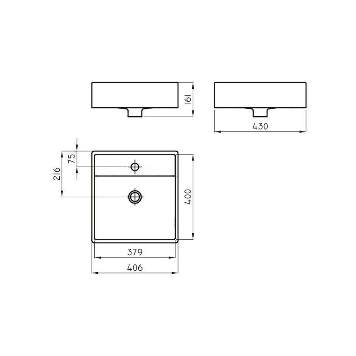 FERRUM TORI BACHA CUADRA 40CM L325N TOR-BH-009-BS