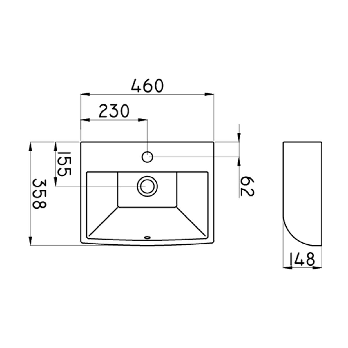 FERRUM TORI BACHA DE APOYAR RECTANGULAR 1 AG LK276 TOR-BH-062-BL