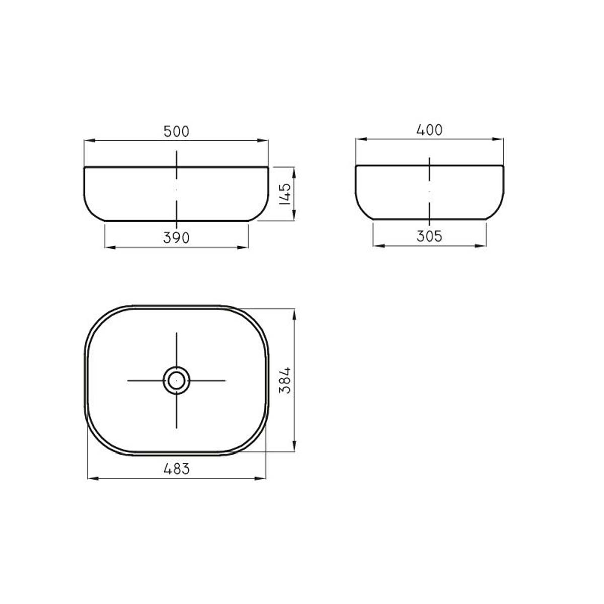 FERRUM BACHA APOYAR 500*400 RECTANGULAR LK397-MN PTR-BH-166-MN