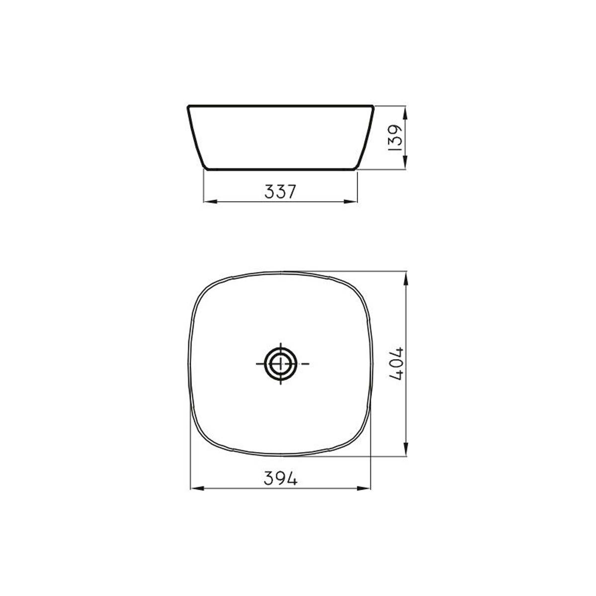 FERRUM TORI BACHA CUADRA SLIM 40X40 LK434 TOR-BH-076-BL