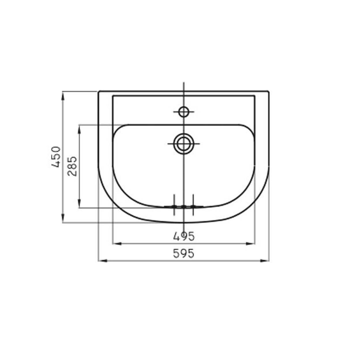 FERRUM BARI LAVATORIO 1 AGUJERO LKM1 BAR-LV-100-BL
