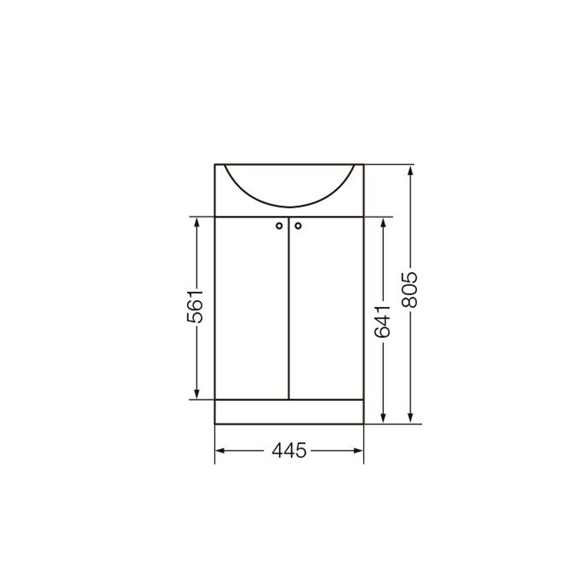 FERRUM AVIGNON MUEBLE 50 SIN CAJONES X5MC AVI-MB-003-BL