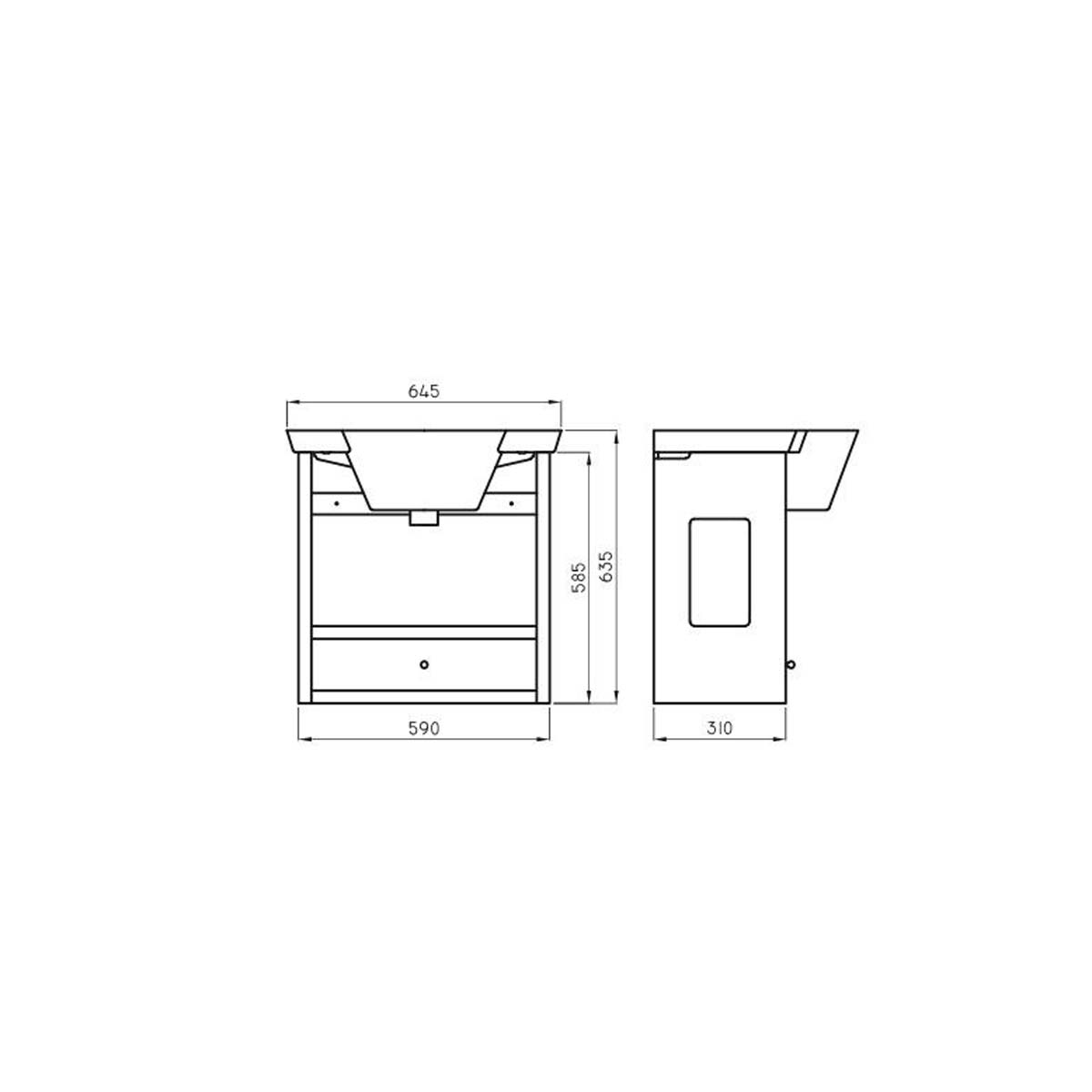 FERRUM MARINA MUEBLE COLGANTE 60CM X6HC W3 MAR-MB-002-WE