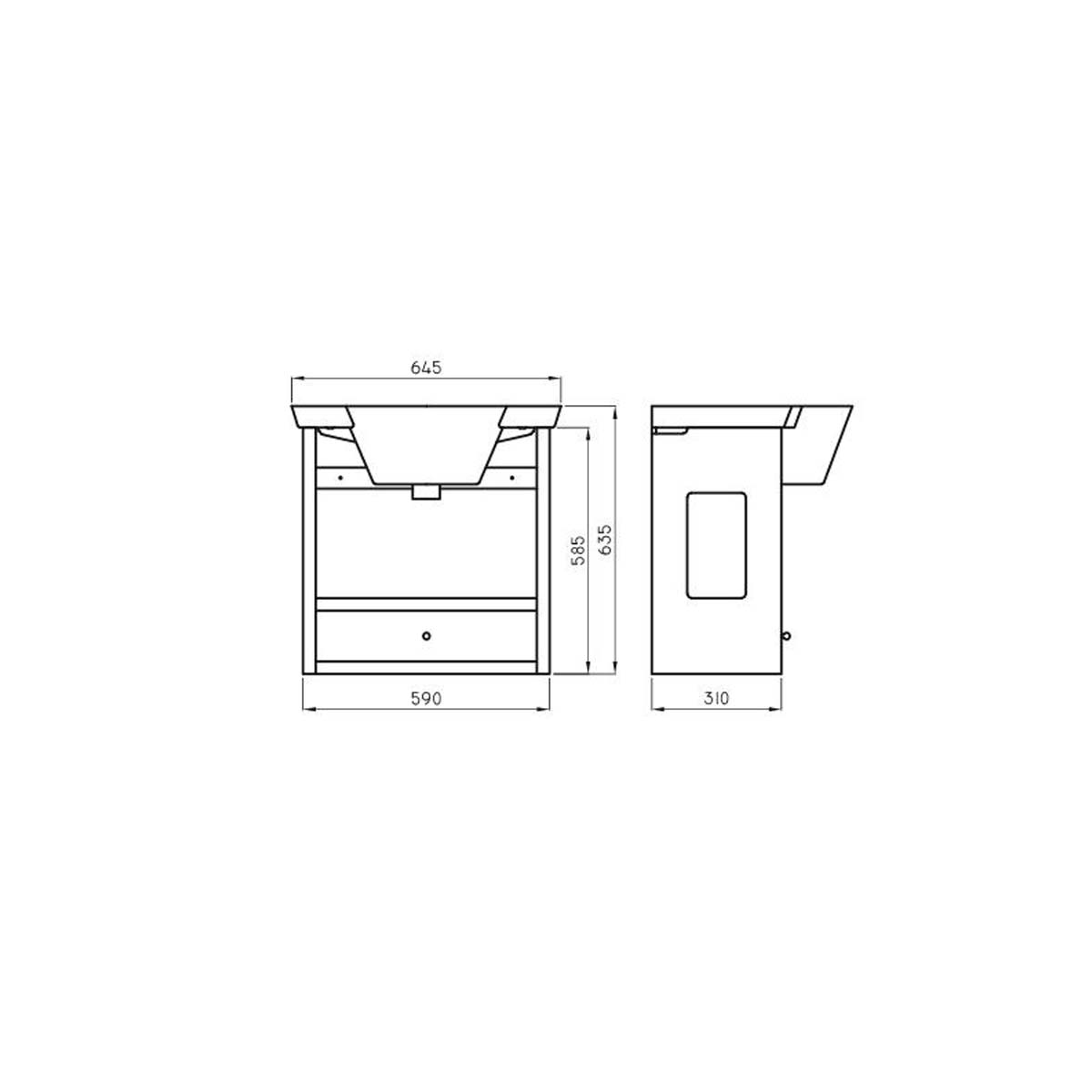FERRUM MARINA MUEBLE COLGANTE 60CM X6HC MAR-MB-002-BL