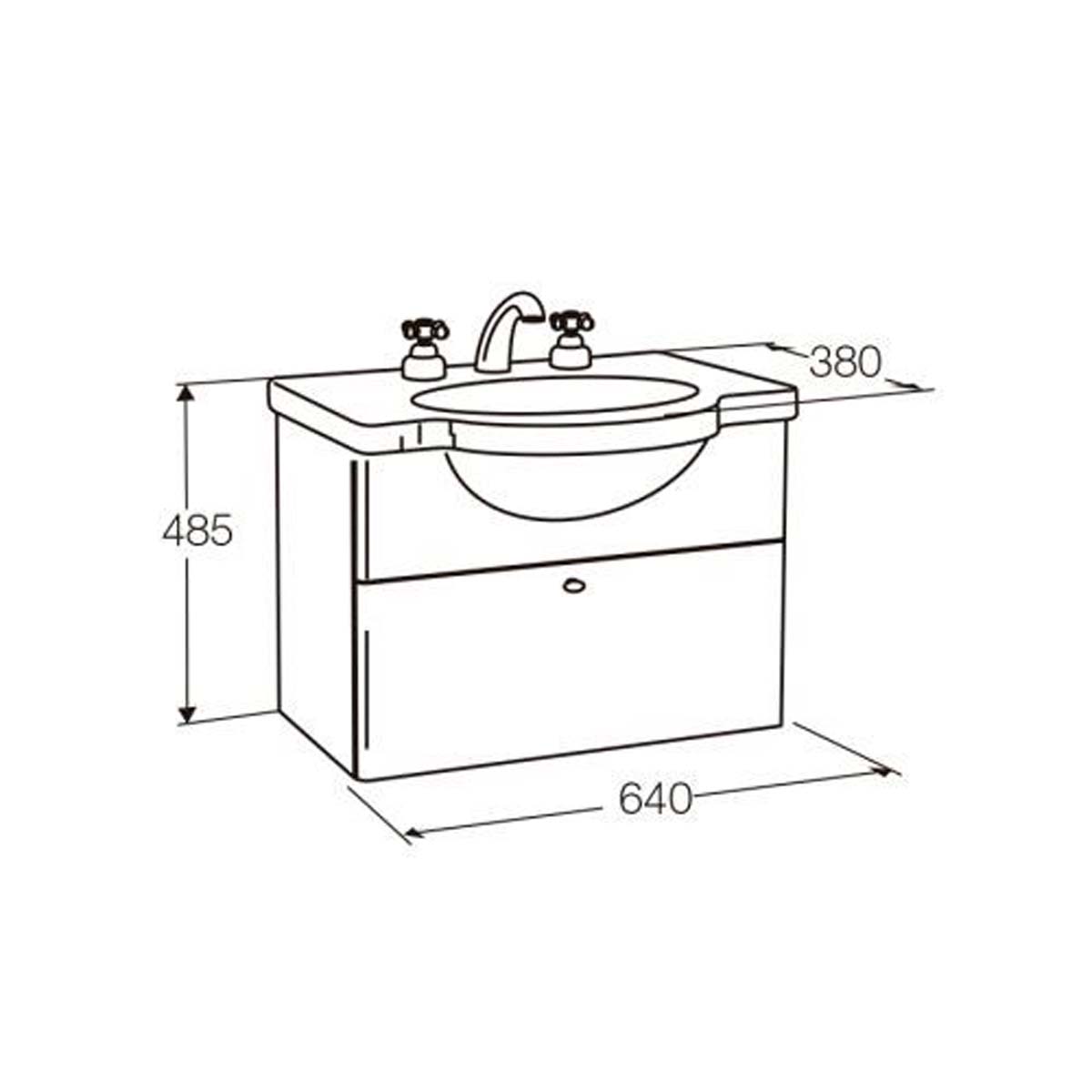 FERRUM VENECIA MUEBLE DE COLGAR 1P 64CM X6VED W7 VNC-MB-018-WE