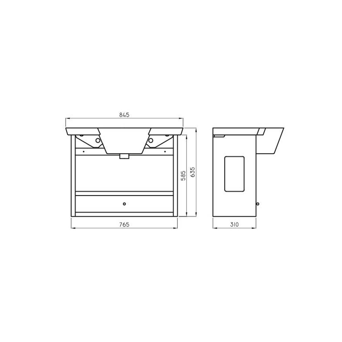 FERRUM MARINA MUEBLE COLGANTE 80CM X8HC MAR-MB-005-BL