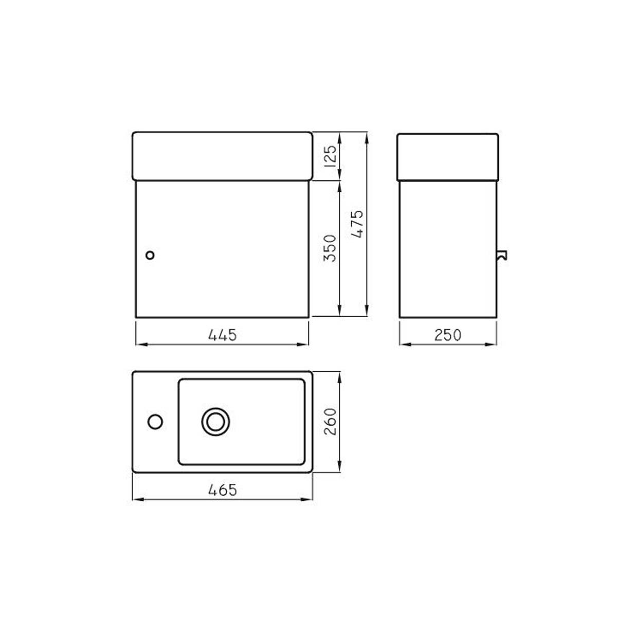FERRUM ARMONICA MUEBLE LAV TOILETTE G XL30A ARM-MB-009-BL