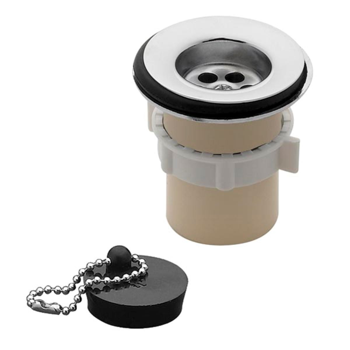 FV DESAGUE UNIV DE LATON CRO C/CUERPO PLAST C/ROS 11/4 0246.06