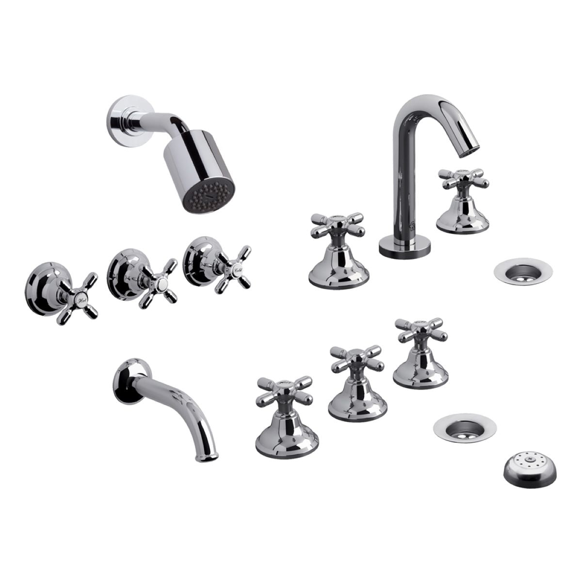 FV NEWPORT PLUS KIT GRIFERIA P/BAÑO 0900.03/B2P-CR