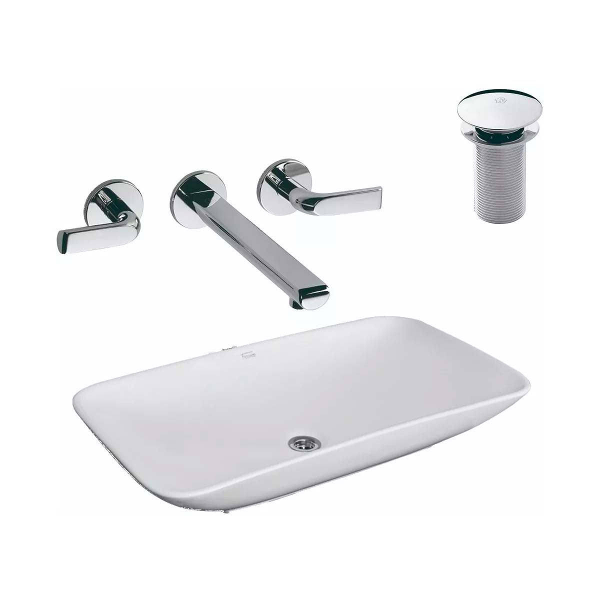 COMBO BACHA FERRUM LK182+LAVATORIO FV 0203/N2+DESAGUE 248.0