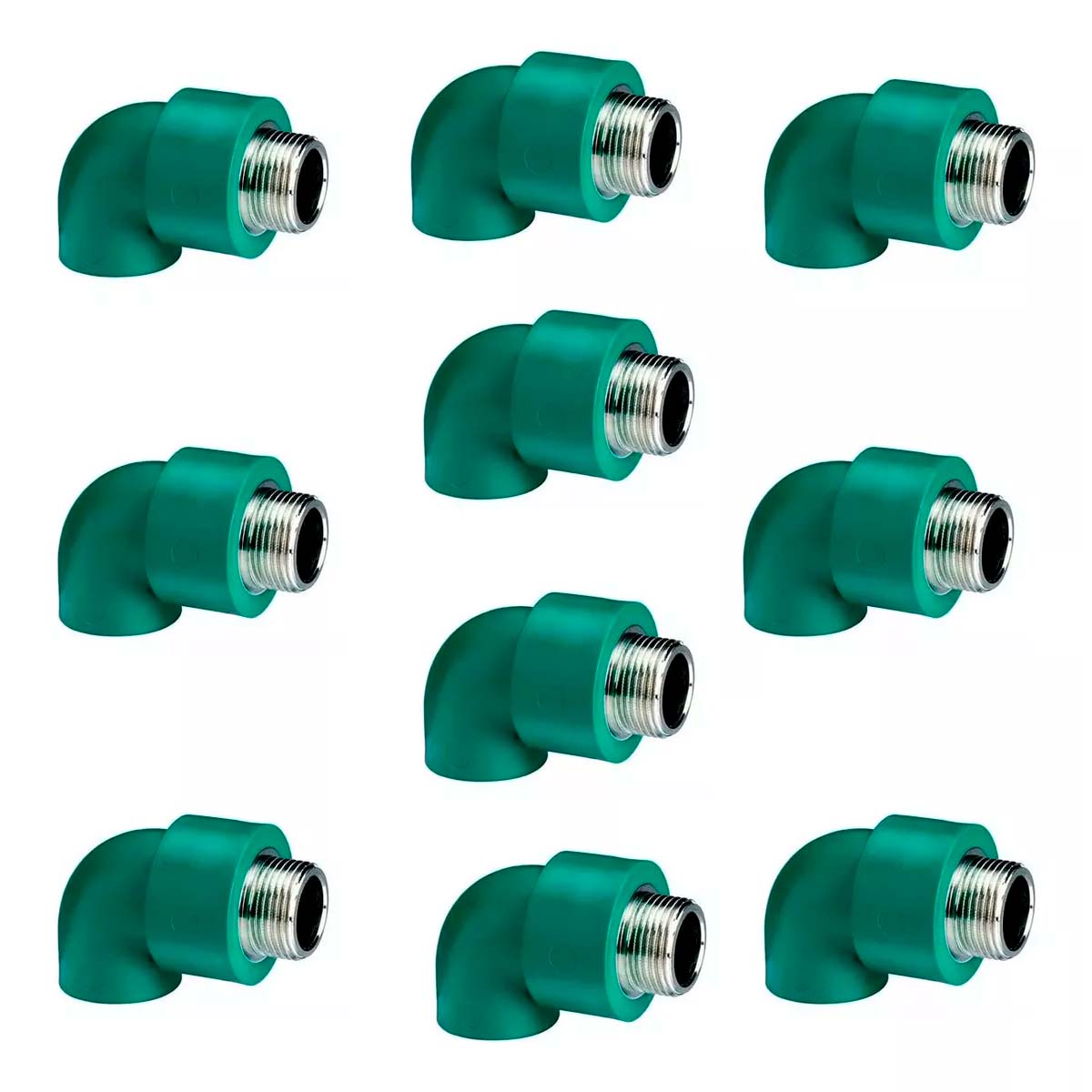 COMBO CODO A 90º CON ROSCA MACHO 25X3/4 ACQUA SYSEM DEMA X10 UNID