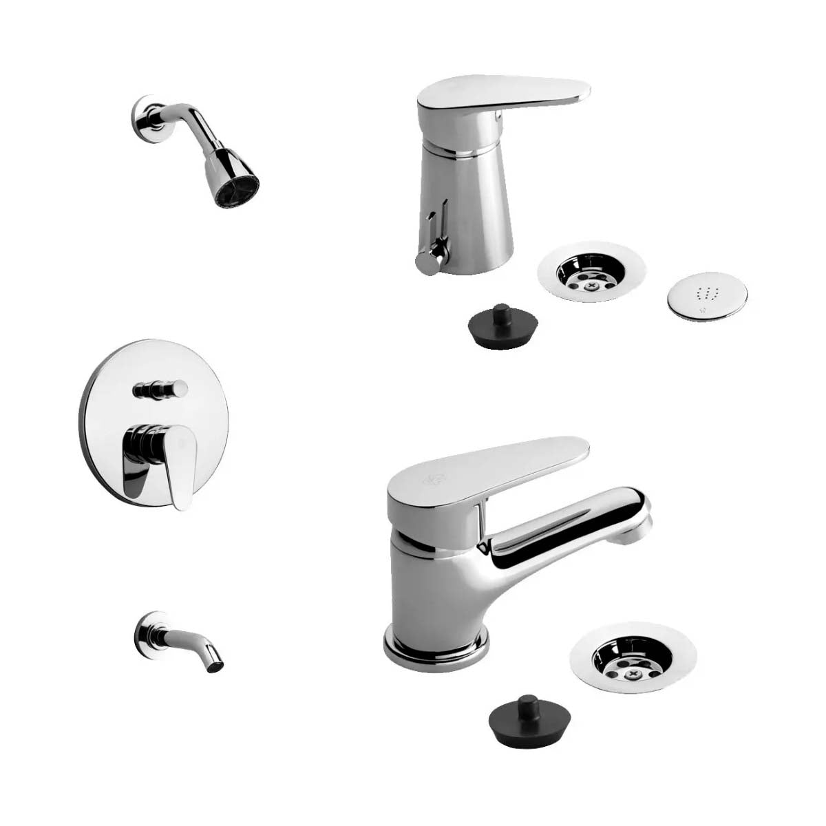 COMBO FV GRIFERIA BAÑO MONOC COMPACTA DUCHA LAVAT Y BIDE