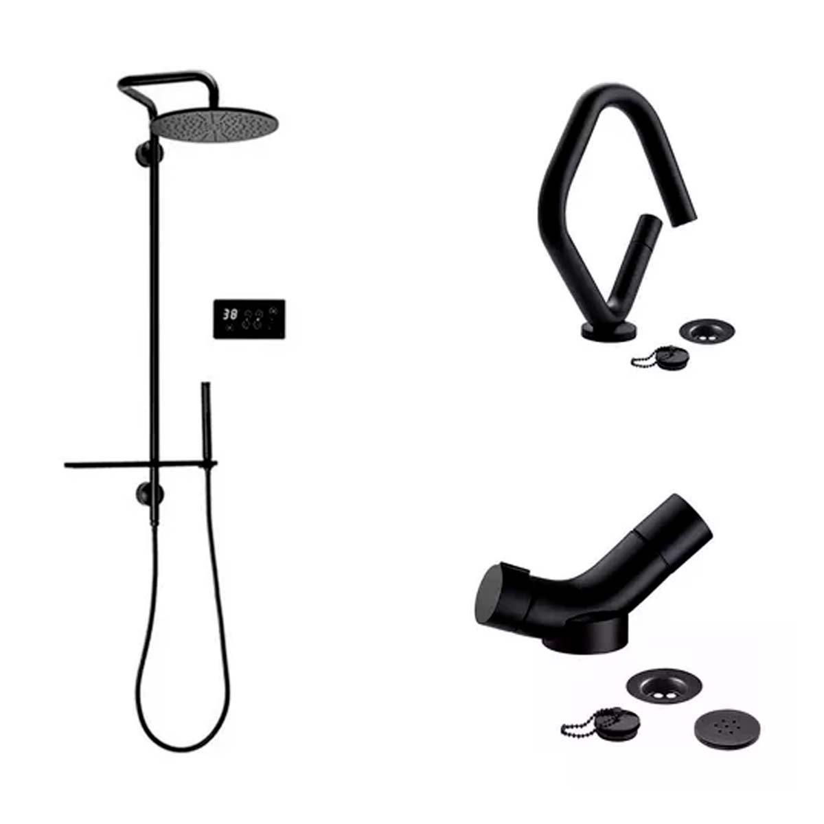 COMBO FV DUCHA TERMOST.+JUEGO BIDÉ+JUEGO LAV. N4  FB CLIP