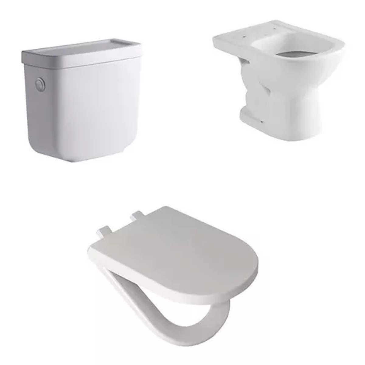 COMBO INODORO BARI FERRUM CORTO +DEPOSITO DKC6F+TAPA TKWUS