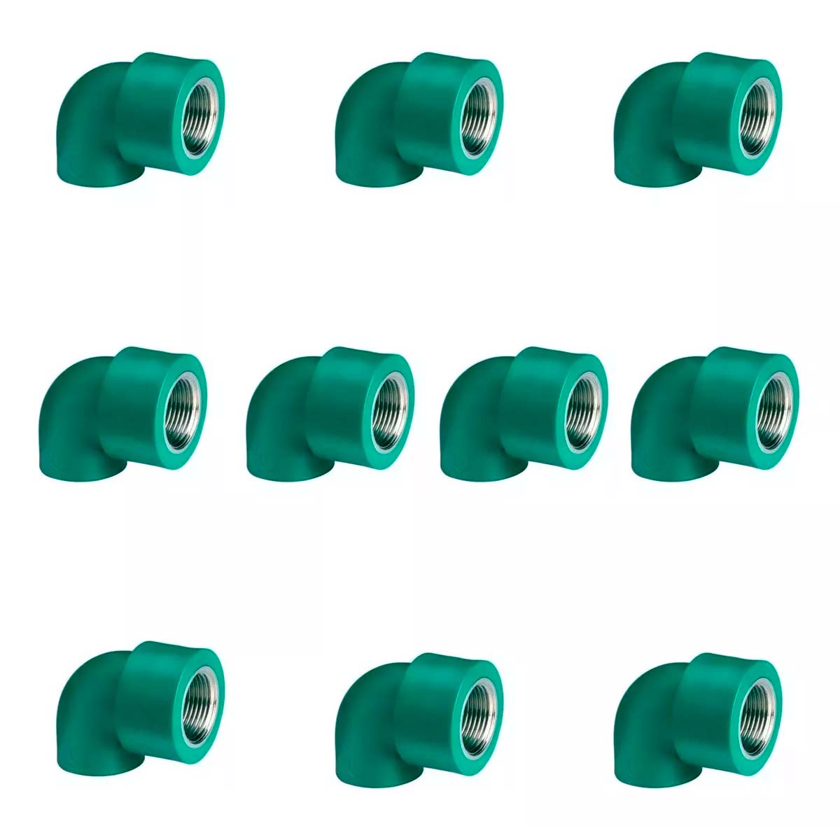 COMBO ACQUA SYSTEM CODO A 90º CON ROSCA HEMBRA 25X1/2 X10 UNID