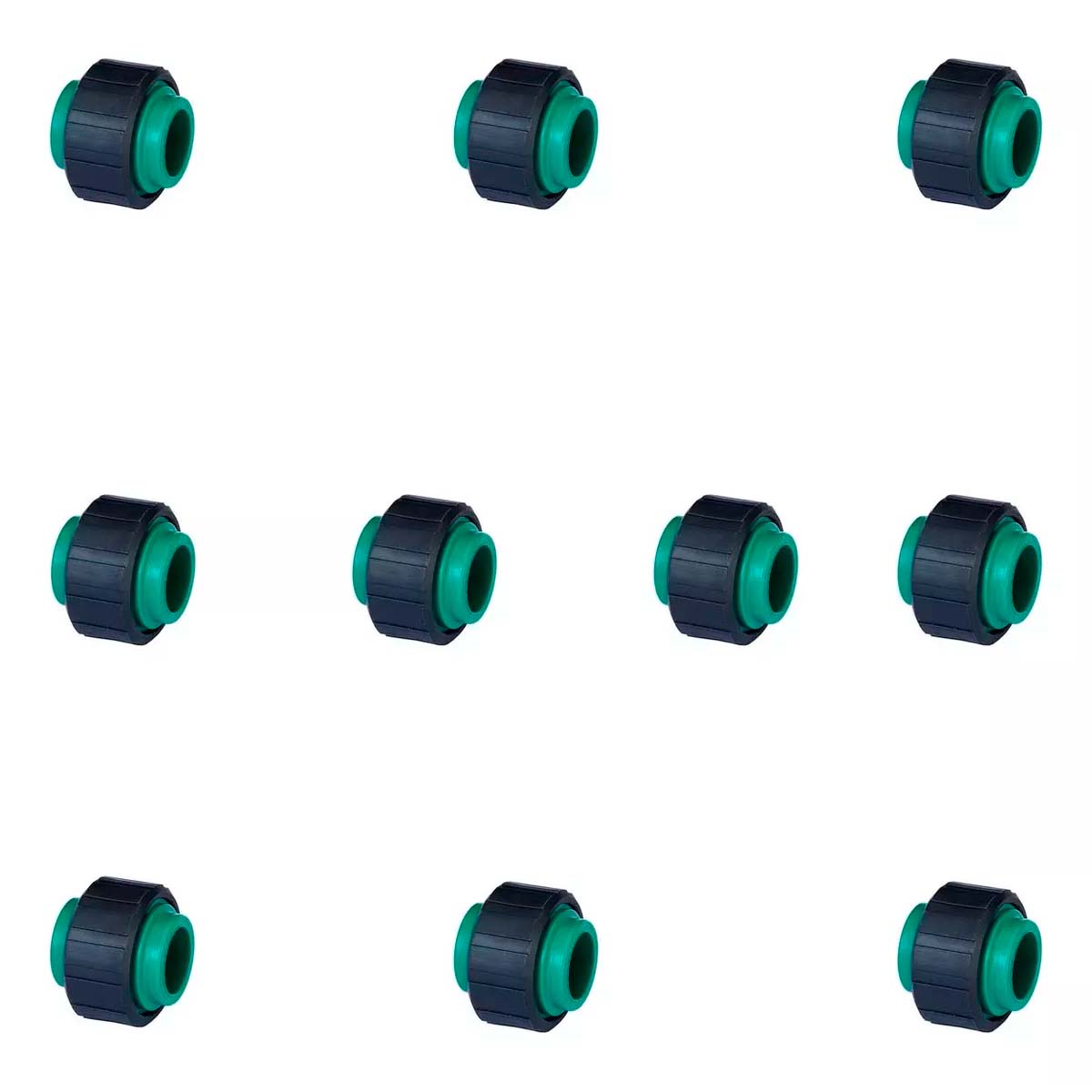 COMBO UNION DOBLE ACQUA SYSTEM DEMA CON TUERCA PLASTICO 32MM 10 UNID