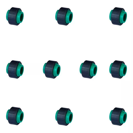 COMBO UNION DOBLE ACQUA SYSTEM DEMA CON TUERCA PLASTICO 32MM 10 UNID