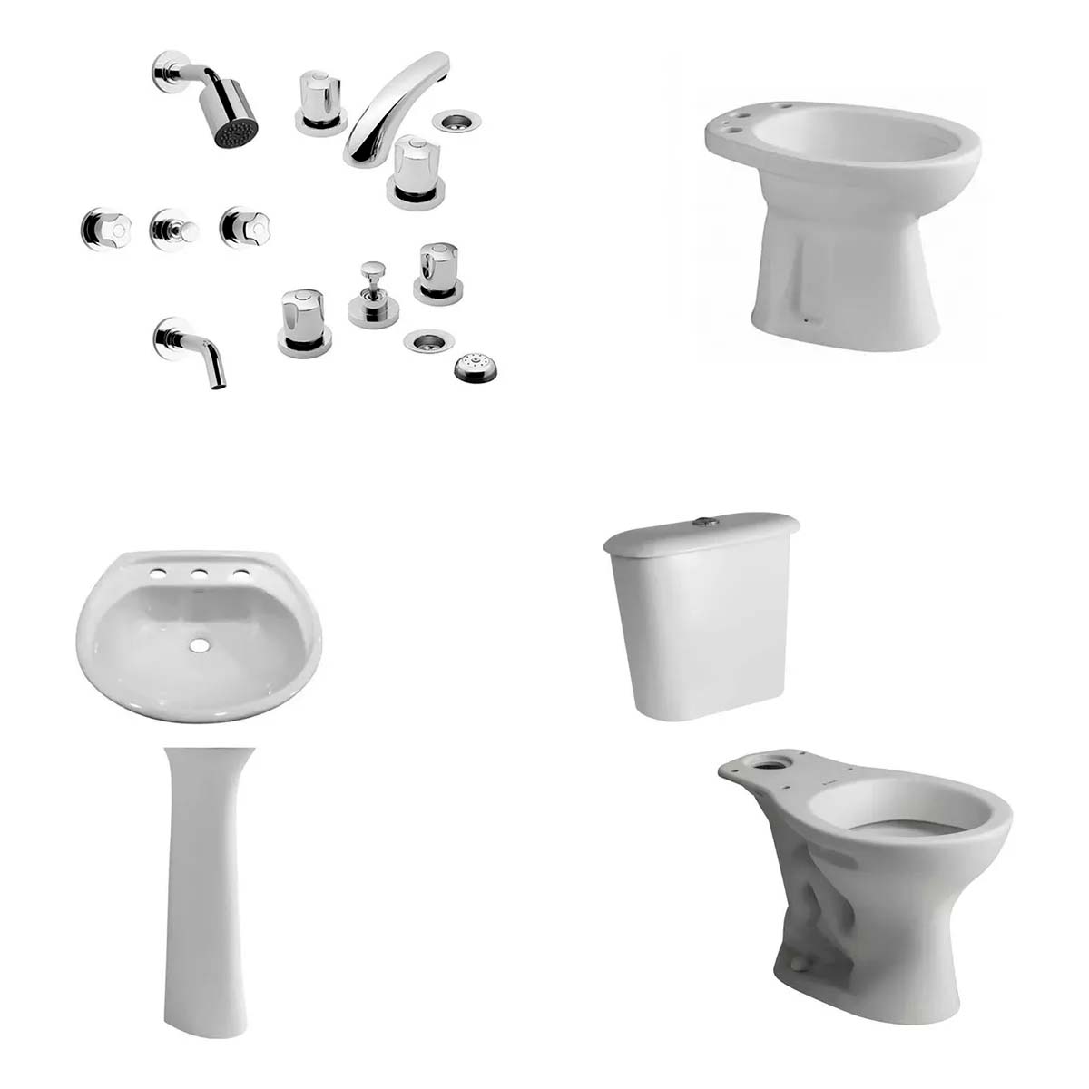 JUEGO DE BAÑO ANDINA 6 PIEZAS FERRUM GRIFERIA PAMPA FV