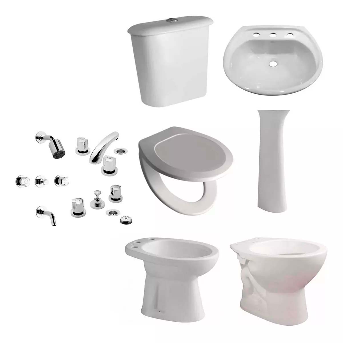 JUEGO DE BAÑO ASIENTO TSW1 ANDINA FERRUM GRIFERIAS PAMPA FV