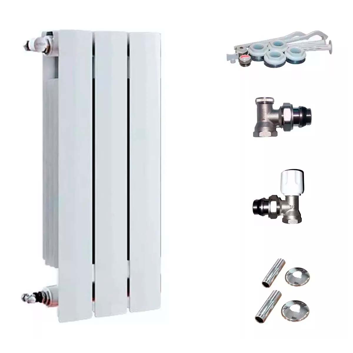 RADIADOR BROEN 600 BL 3 ELEMENTOS KIT DE INSTALACIÓN PEISA