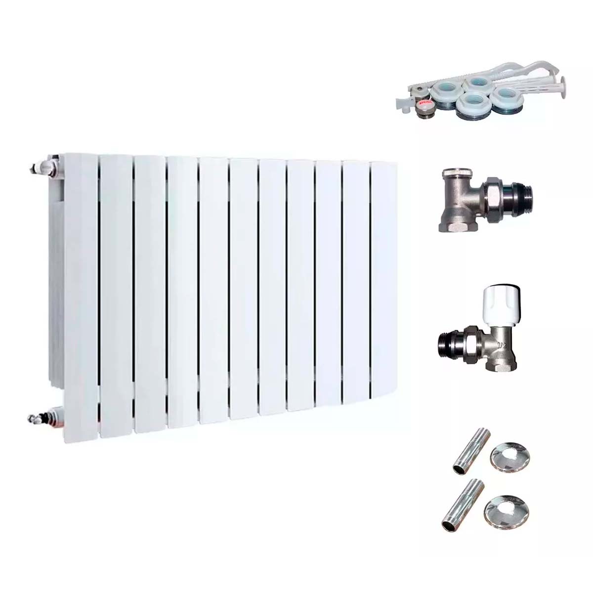 RADIADOR BROEN 500 BL 11 ELEMENTOS KIT DE INSTALACIÓN PEIS