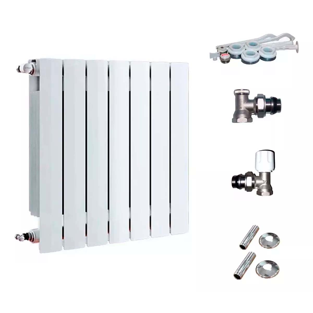 RADIADOR BROEN 600 BL 7 ELEMENTOS KIT DE INSTALACIÓN PEISA
