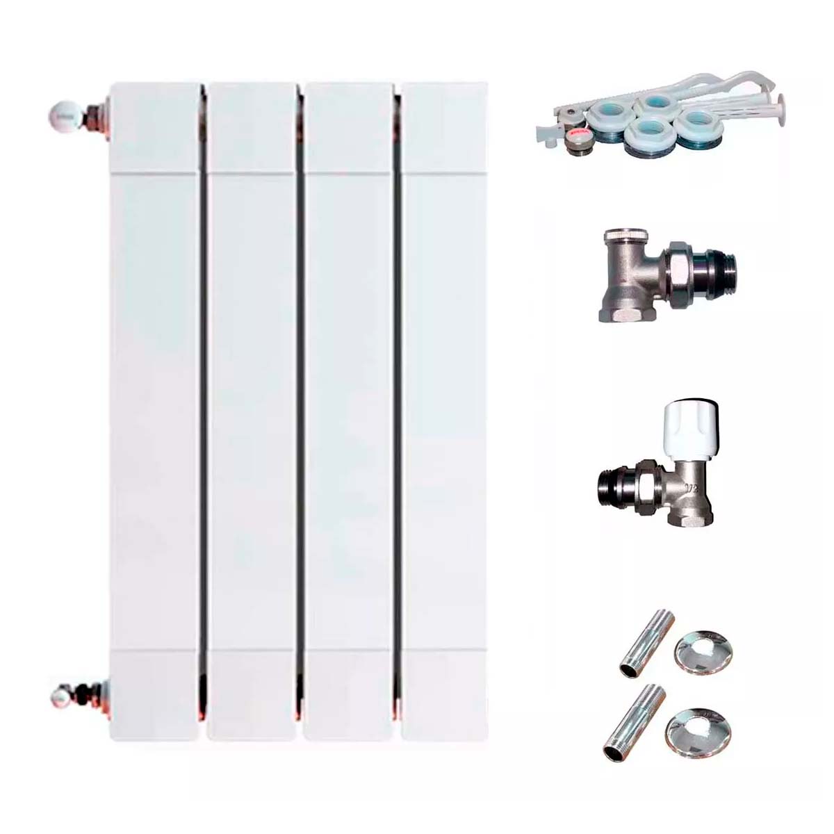 RADIADOR BROEN PLUS 1000 4 ELEMENTOS KIT INSTALACIÓN PEISA