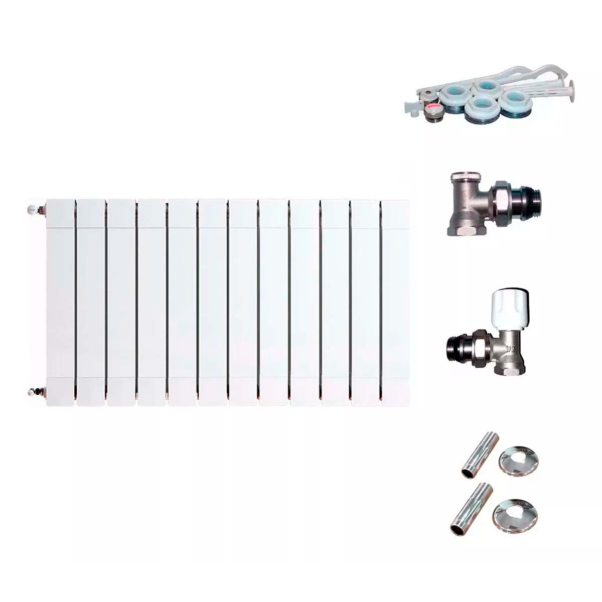 RADIADOR BROEN PLUS 700 12 ELEMENTOS KIT INSTALACIÓN PEISA