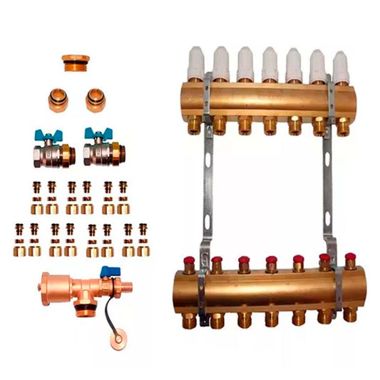 COLECTOR 7 VIAS TERMOSTATICO MAS ACCESORIOS PARA INSTALACION OFITT PEISA