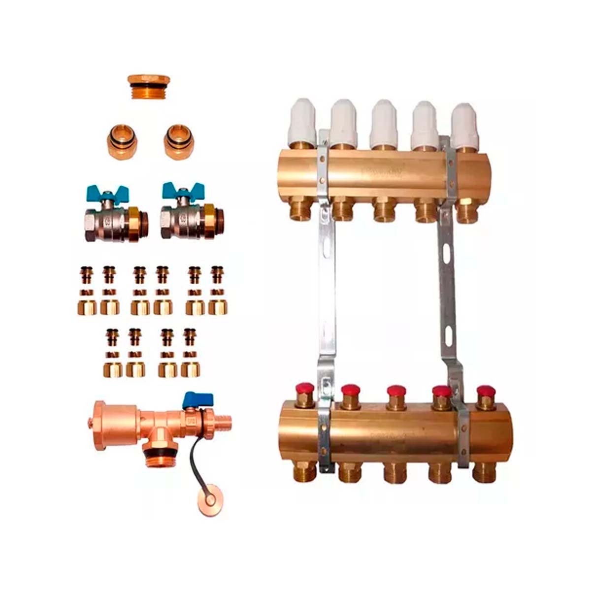 COLECTOR 5 VIAS TERMOSTATICO MAS ACCESORIOS PARA INSTALACION OFITT PEISA