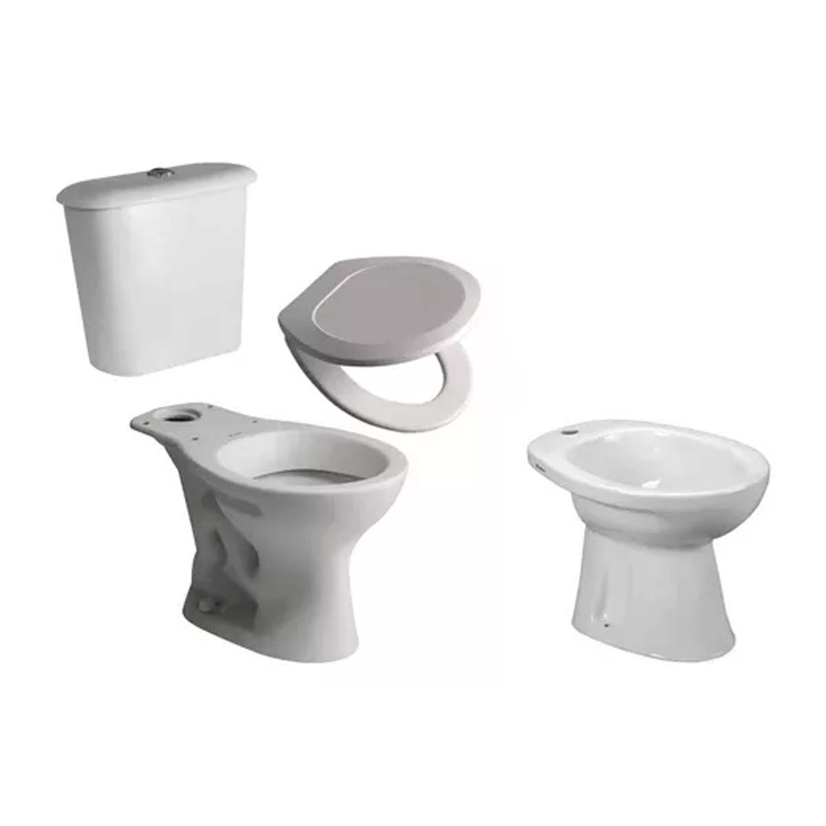 JUEGO DE BAÑO COMPLETO ANDINA FERRUM INODORO LARGO.