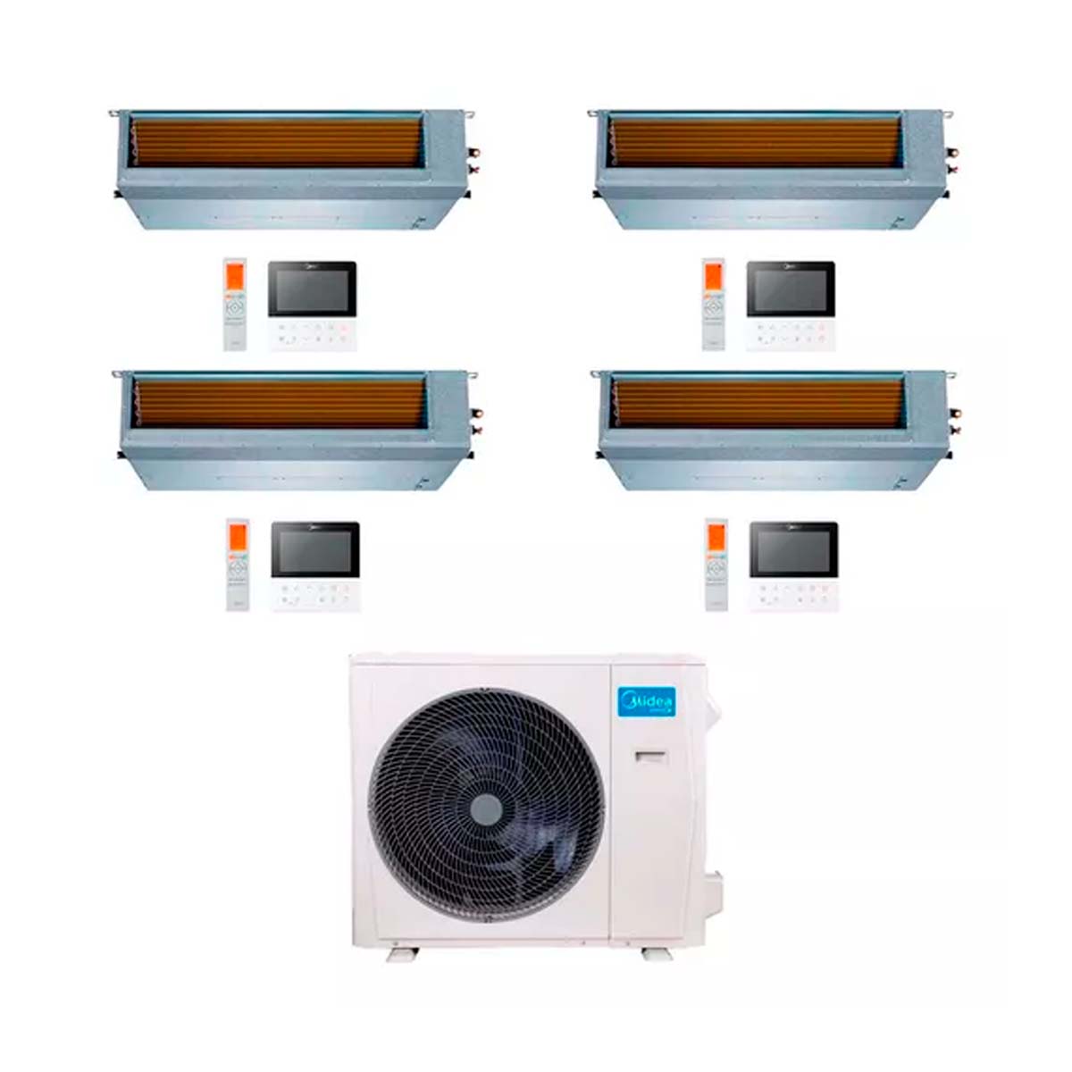 MIDEA AIRE MULTISPLIT INVERTER SMART 36K+9+12+12+18 DUCTADO