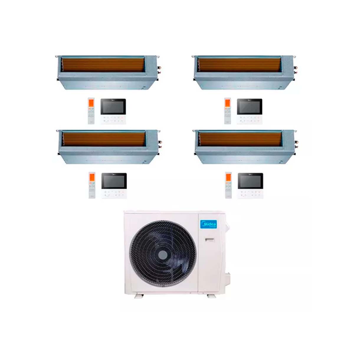 MIDEA AIRE MULTISPLIT INVERTER SMART 36K+12+12+12+18 DUCTADO