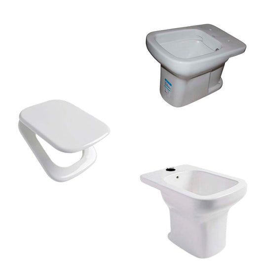 COMBO INODORO CORTO ICCQ FERRUM LIMAY BIDE Y ASIENTO