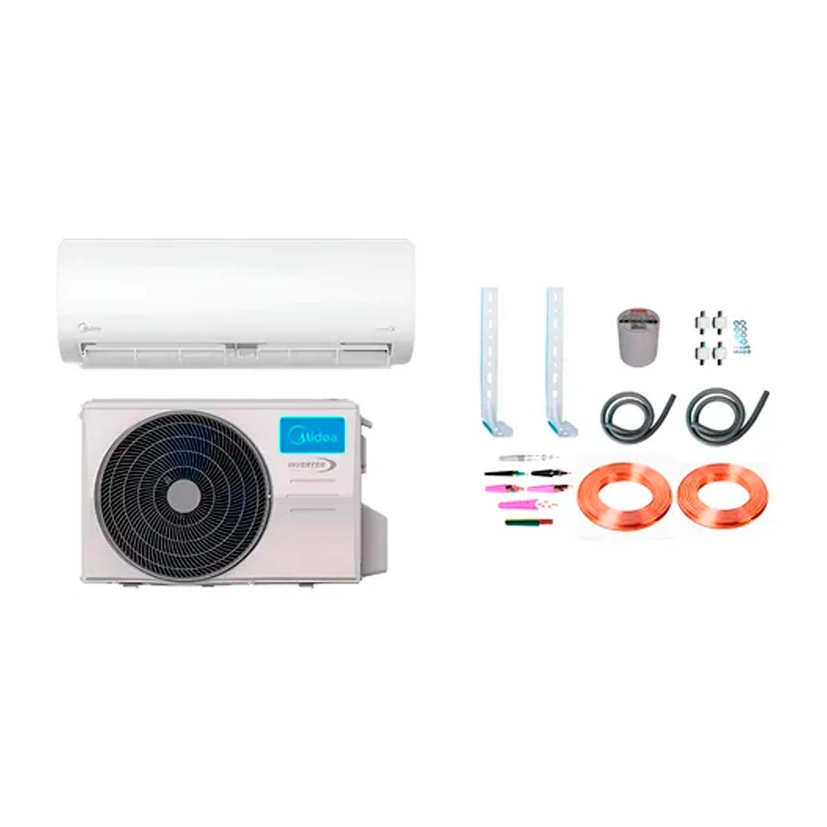 MIDEA AIRE ACONDICIONADO SPLIT LED 4601F Y KIT INSTALACION