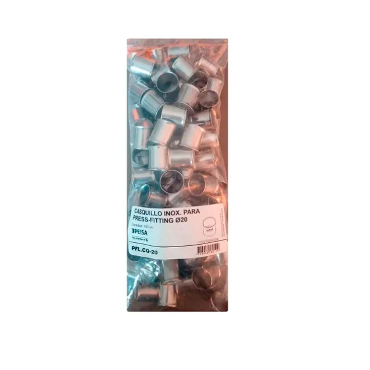 CASQUILLO OFITT L PEISA INOX. PARA PRESS-FITTING 20 PFL.CQ-20 100 UNIDADES