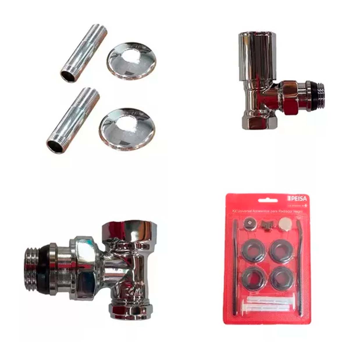 KIT COMPLETO PARA INSTALACION DE RADIADORES NEGRO PEISA