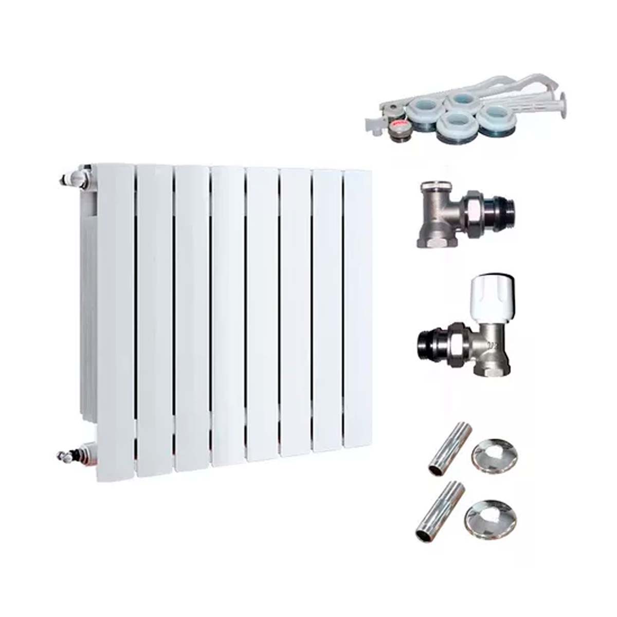 RADIADOR BROEN 500 BL 8 ELEMENTOS KIT DE INSTALACIÓN PEISA