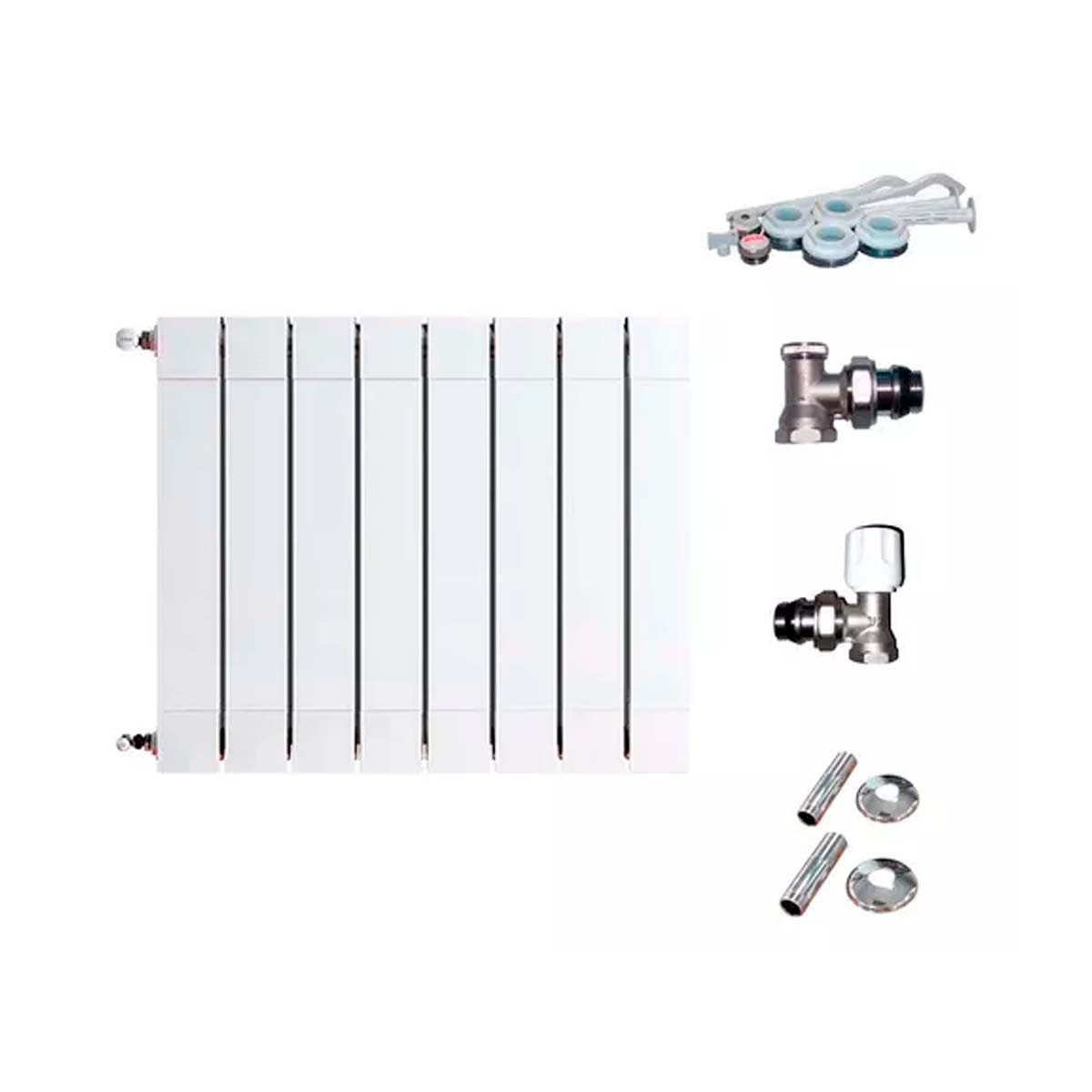 RADIADOR BROEN PLUS 200 8 ELEMENTOS KIT INSTALACIÓN PEISA