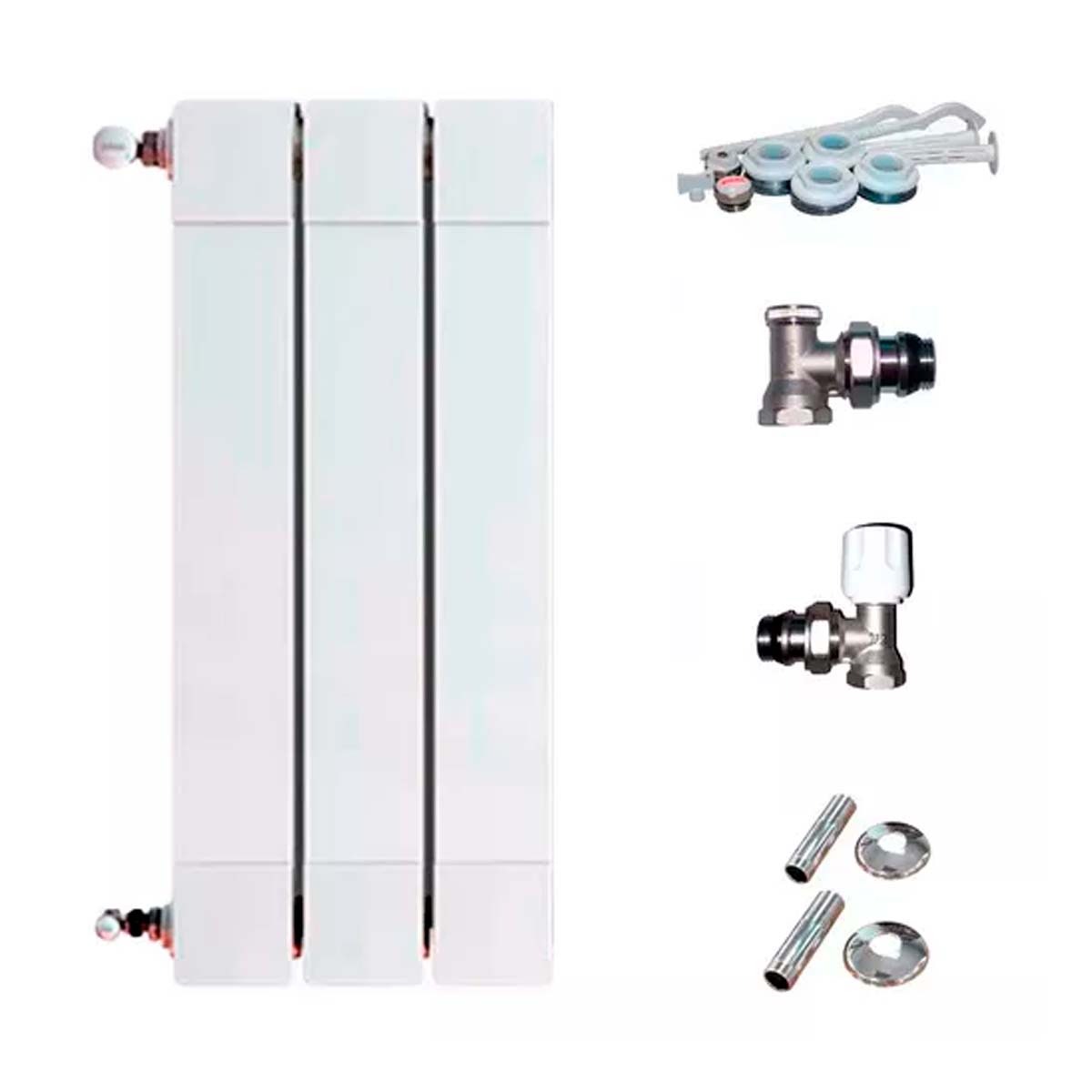 RADIADOR BROEN PLUS 200 3 ELEMENTOS KIT INSTALACIÓN PEISA