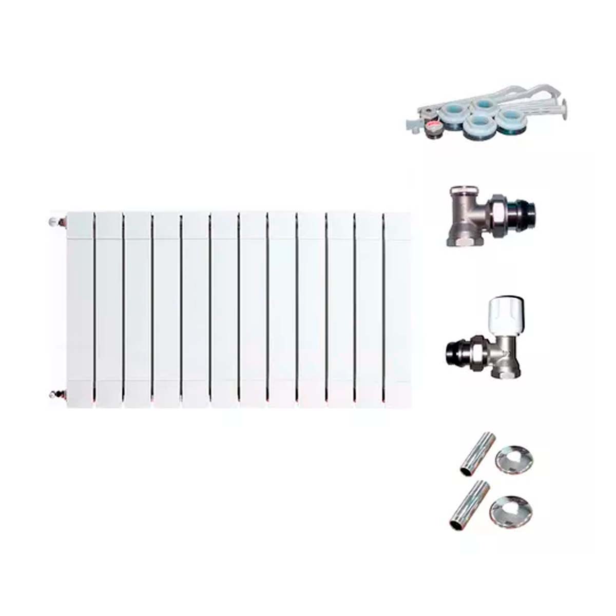 RADIADOR BROEN PLUS 800 12 ELEMENTOS KIT INSTALACIÓN PEISA