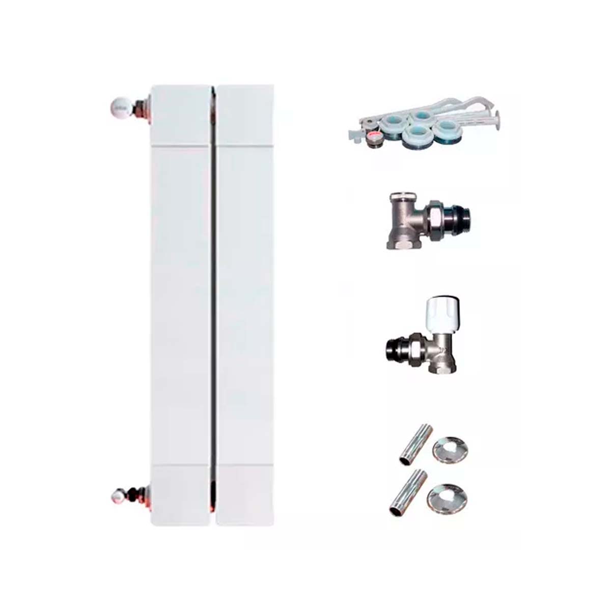 RADIADOR BROEN PLUS 800 2 ELEMENTOS KIT INSTALACIÓN PEISA