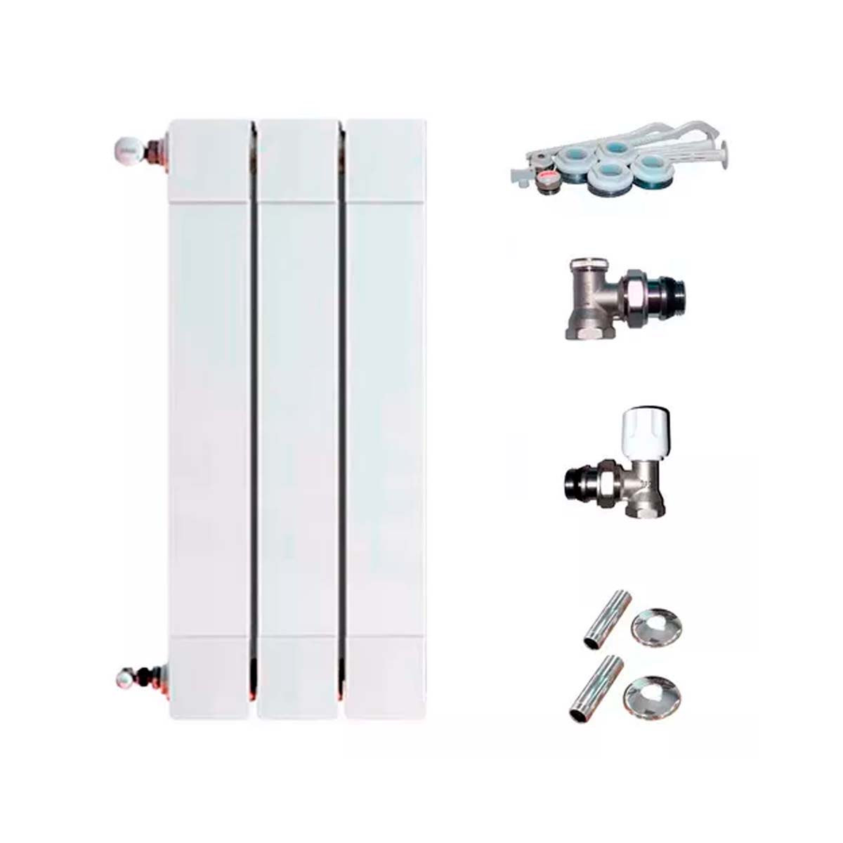 RADIADOR BROEN PLUS 800 3 ELEMENTOS KIT INSTALACIÓN PEISA