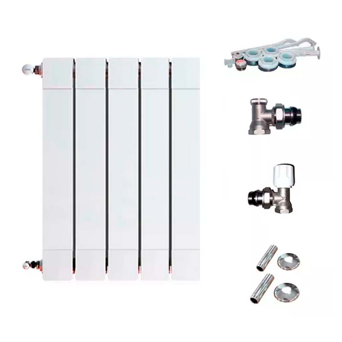 RADIADOR BROEN PLUS 800 5 ELEMENTOS KIT INSTALACIÓN PEISA