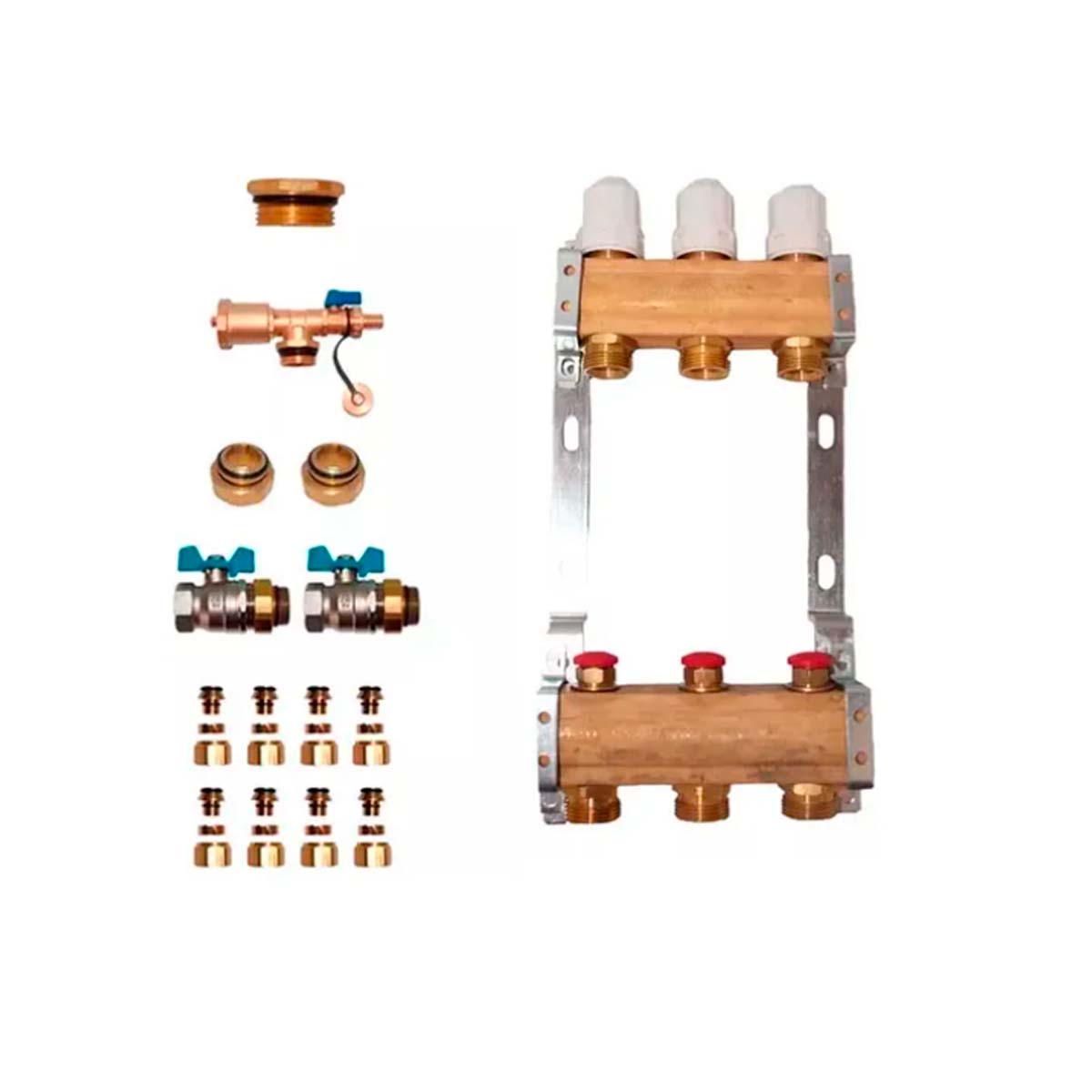 COLECTOR 3 VIAS TERMOSTATICO MAS ACCESORIOS PARA INSTALACION OFITT PEISA