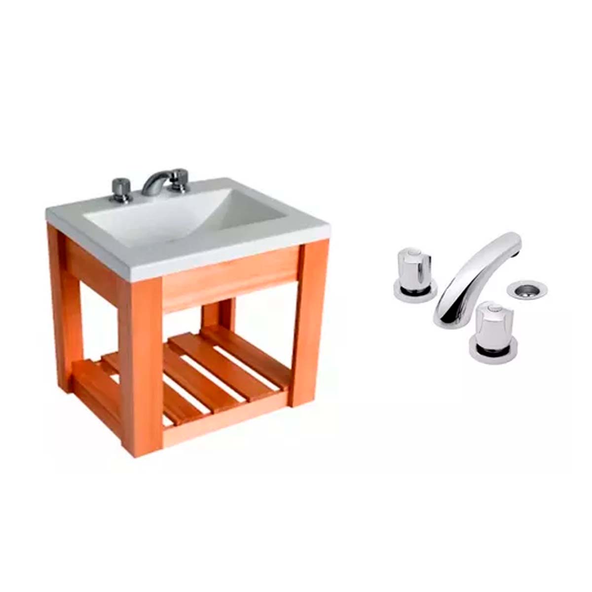 TRAFUL KIT LAVATORIO MUEBLE COLGAR FERRUM GRIFERIA PAMPA F