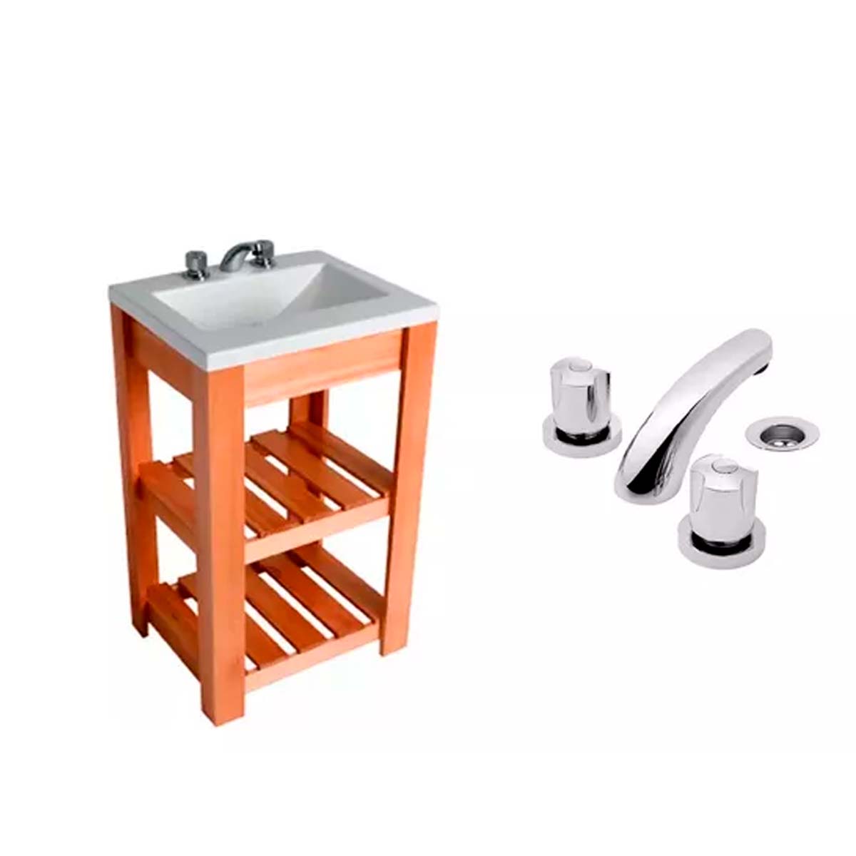 TRAFUL KIT LAVATORIO MUEBLE COLGAR FERRUM GRIFERIA PAMPA FV