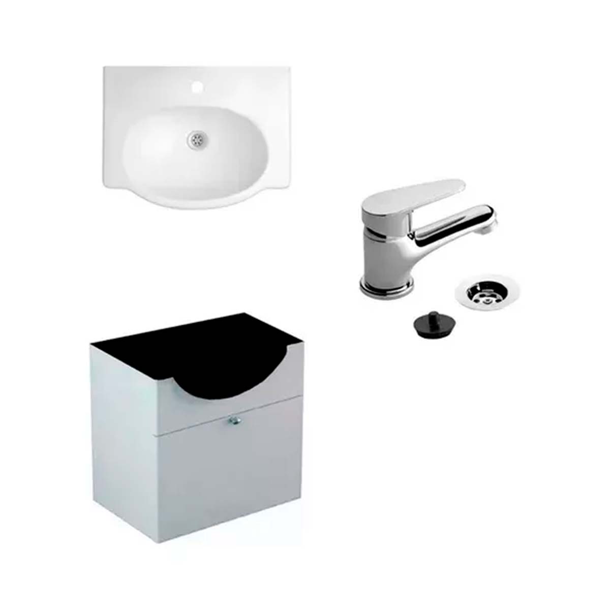 MUEBLE DE COLGAR 48CM LAVATORIO FERRUM GRIFERIA M4 FV