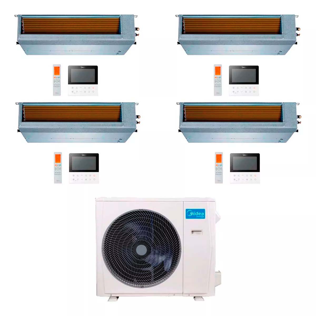 MIDEA AIRE MULTISPLIT INVERTER SMART 36K+12+12+12+12 DUCTADO